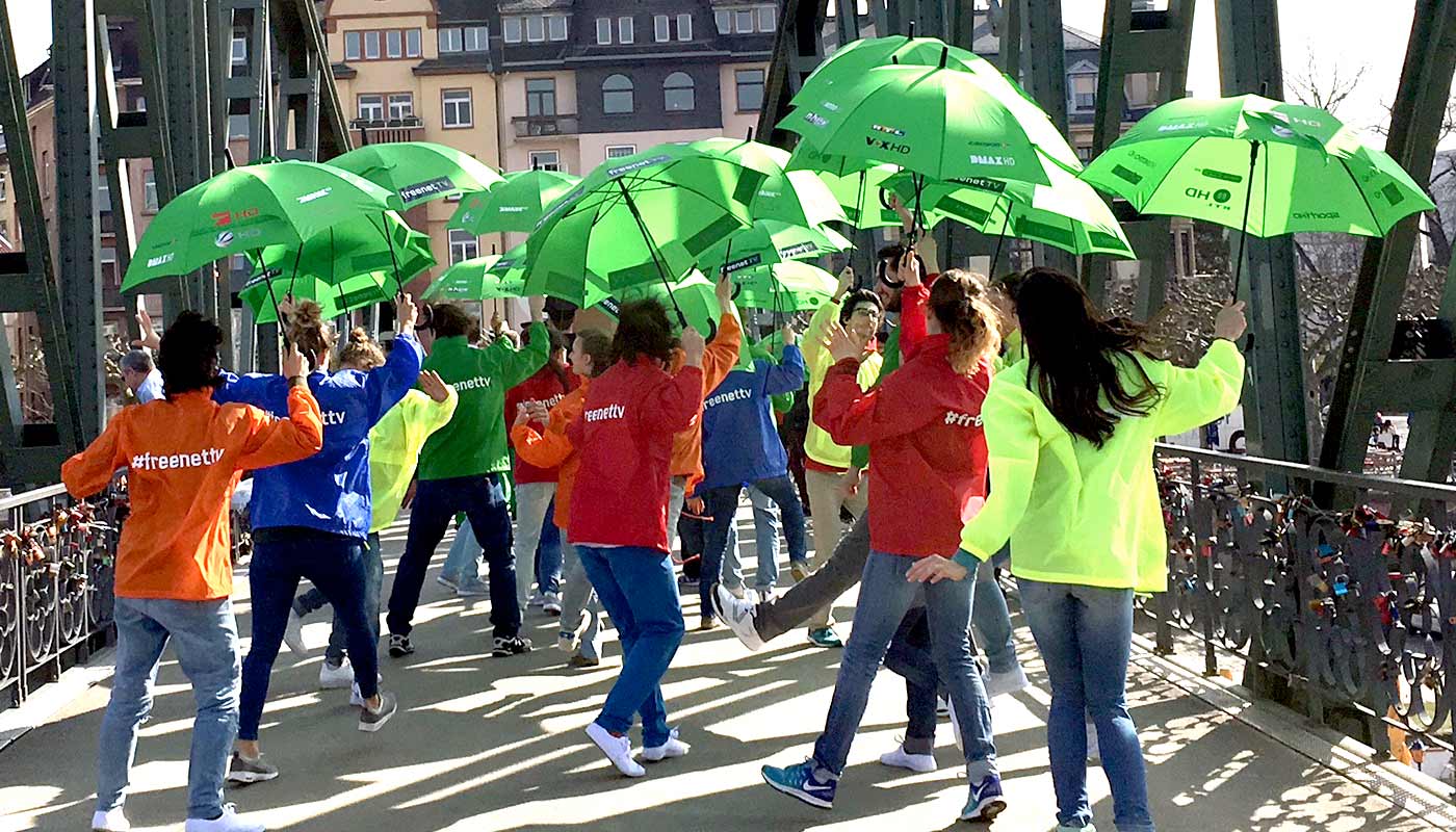 dancevertise Guerilla-Aktion All-About-Abmbient freenet-TV Frankfurt_Main